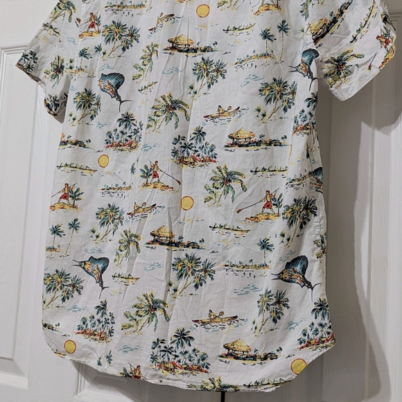 J.Crew Men's Slim Fit Button-Up Shirt Large 100% Cotton Hawaiian Tropical Print - Picture 11 of 15
